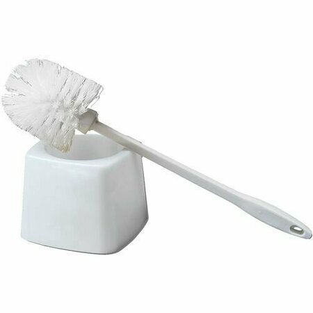 VILEDA PROFESSIONAL Toilet Bowl Brush, w/Holder, Polypropylene/Plastic, 17in, WE VLD134760